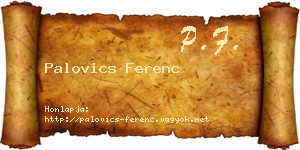 Palovics Ferenc névjegykártya